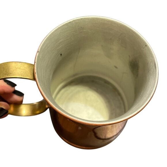 Vtg Solid Copper Brass Handles Mule Mugs Made in Japan Lot of 2 - Picture 4 of 7